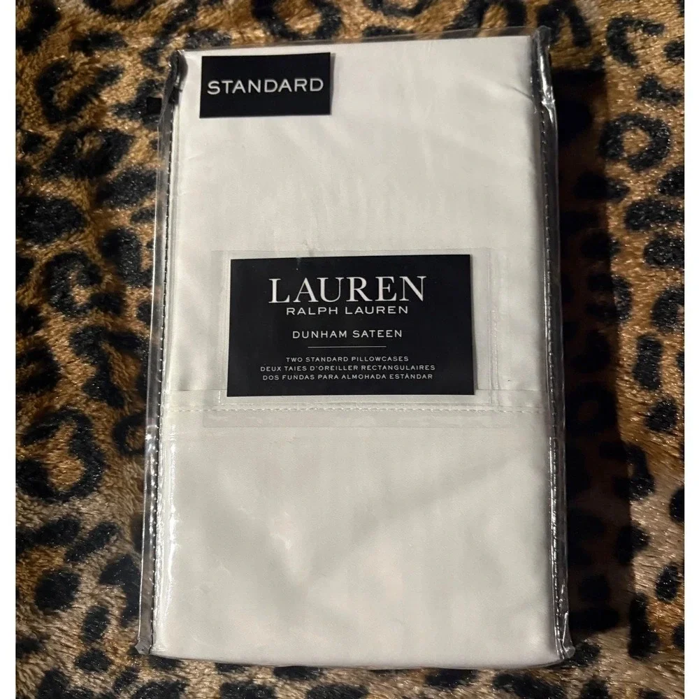Lauren Ralph Lauren Dunham Sateen Pillowcases Standard White 300TC Cotton